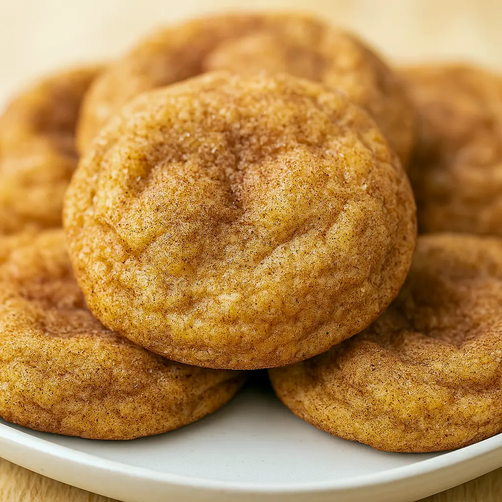 A stack of soft and chewy Homemade Fall Cookies coated in cinnamon sugar, showcasing Pumpkin Spice Baking Recipes and Easy Fall Sweet Treats, perfect for Super Easy Fall Desserts, Southern Fall Desserts, Fun Fall Cookies, Pumpkin Bar Cookies, Autumn Desserts Recipes, and Best Fall Cookies Recipes.