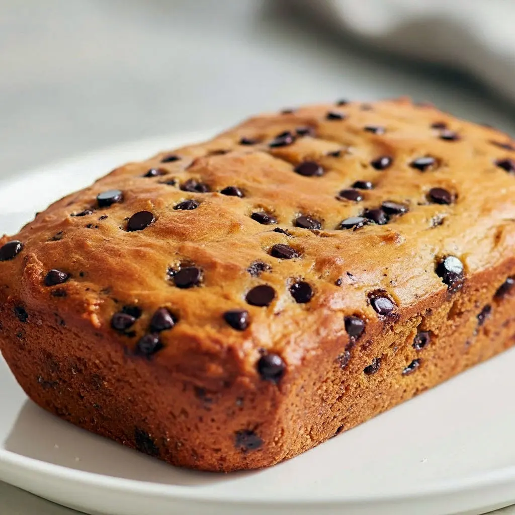 Moist and fluffy Protein Banana Bread and Banana Protein Blondies on a wooden board, a delicious Protein Baking idea packed with banana flavor — perfect Healthy Protein Snacks and High Protein Desserts for banana lovers.