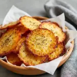 Golden, oven-baked Cottage Cheese Chips served as High Protein Snacks, a healthy take on Cheese Chips made from Cottage Cheese Recipes Healthy, ideal for quick Low Carb Snacks and smart snacking days.