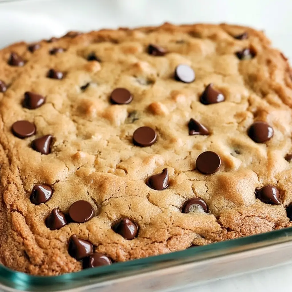 Banana Bread Blondies — golden, gooey bars studded with chocolate chips; perfect for using up ripe fruit.