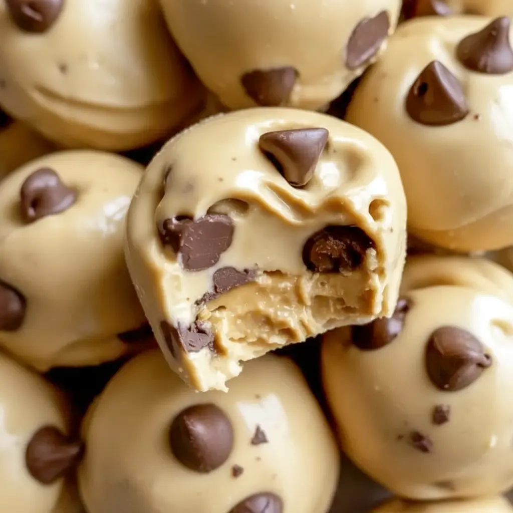 A tray of Frozen Greek Yogurt Peanut Butter Bites topped with chocolate, shown as a quick and easy no-bake dessert.