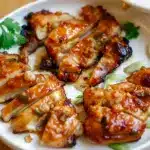 Garlic Miso Chicken — miso-glazed golden thighs on rice, a simple Asian Dishes weeknight meal.