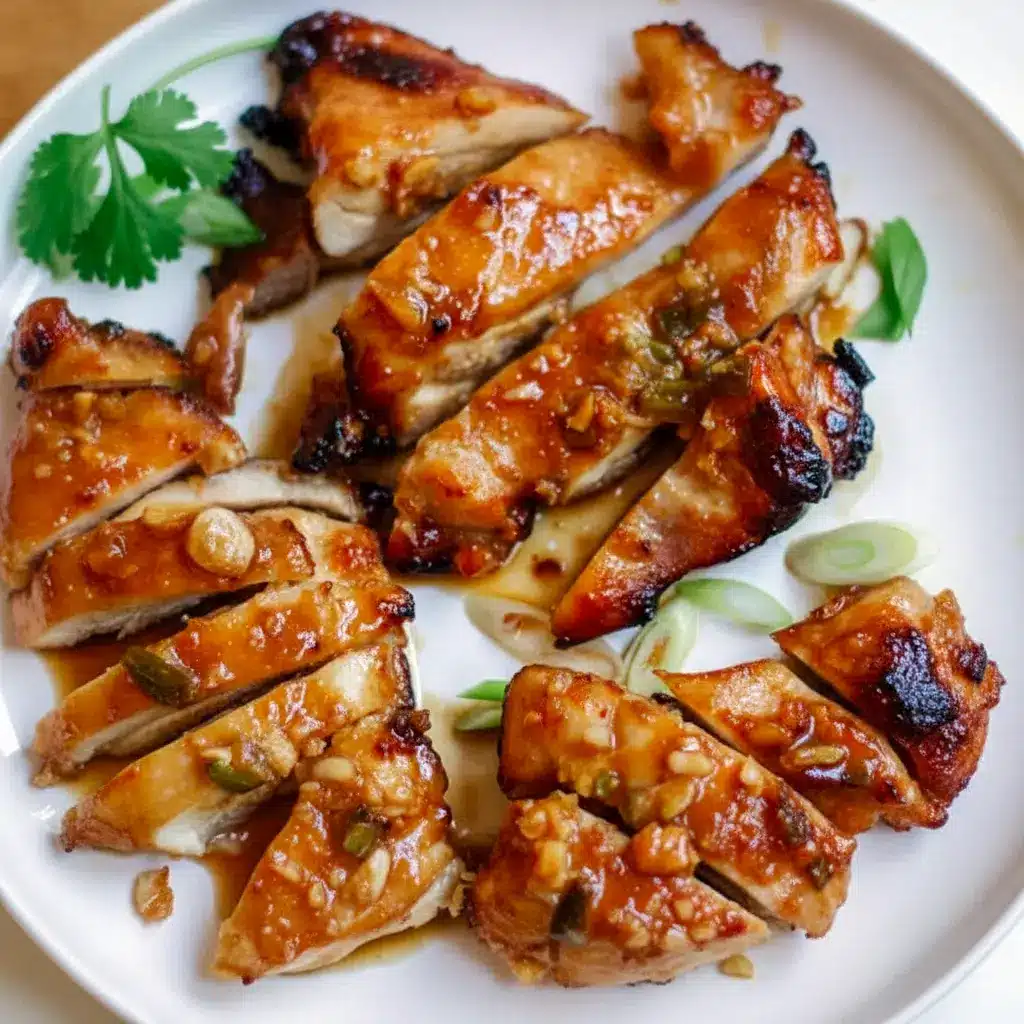 Garlic Miso Chicken — miso-glazed golden thighs on rice, a simple Asian Dishes weeknight meal.