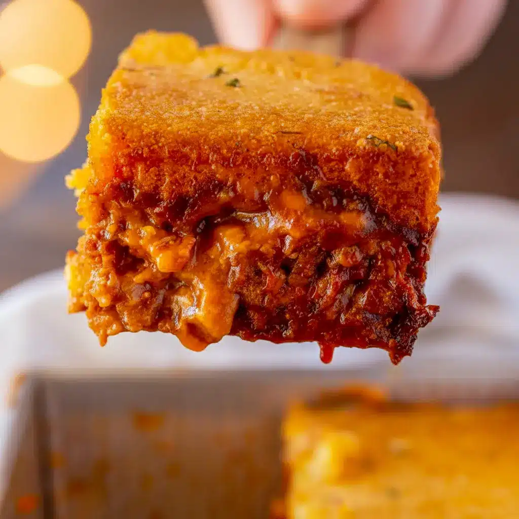 A hearty serving of BBQ Chicken Cornbread Casserole with golden cornbread topping, melted cheese, and barbecue chicken filling, styled as a comforting Barbecue Chicken Cornbread Casserole for Meals To Go With Cornbread.