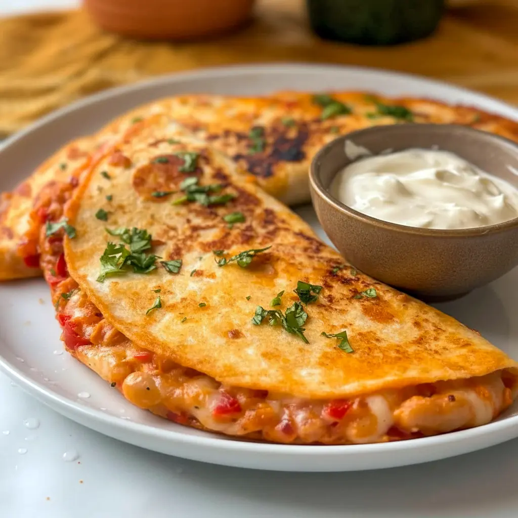 Buffalo White Bean Tacos served hot with extra sour cream, styled as Bean Lunch Ideas for an easy meatless meal.