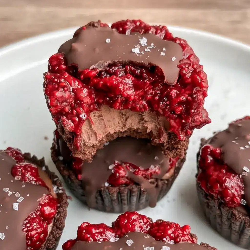 Marry Me No Bake Raspberry Chocolate Mousse Cups served in individual cups with layers of chocolate mousse and raspberry topping, creating a creamy Raspberry Chocolate Mousse dessert that looks elegant and irresistible.