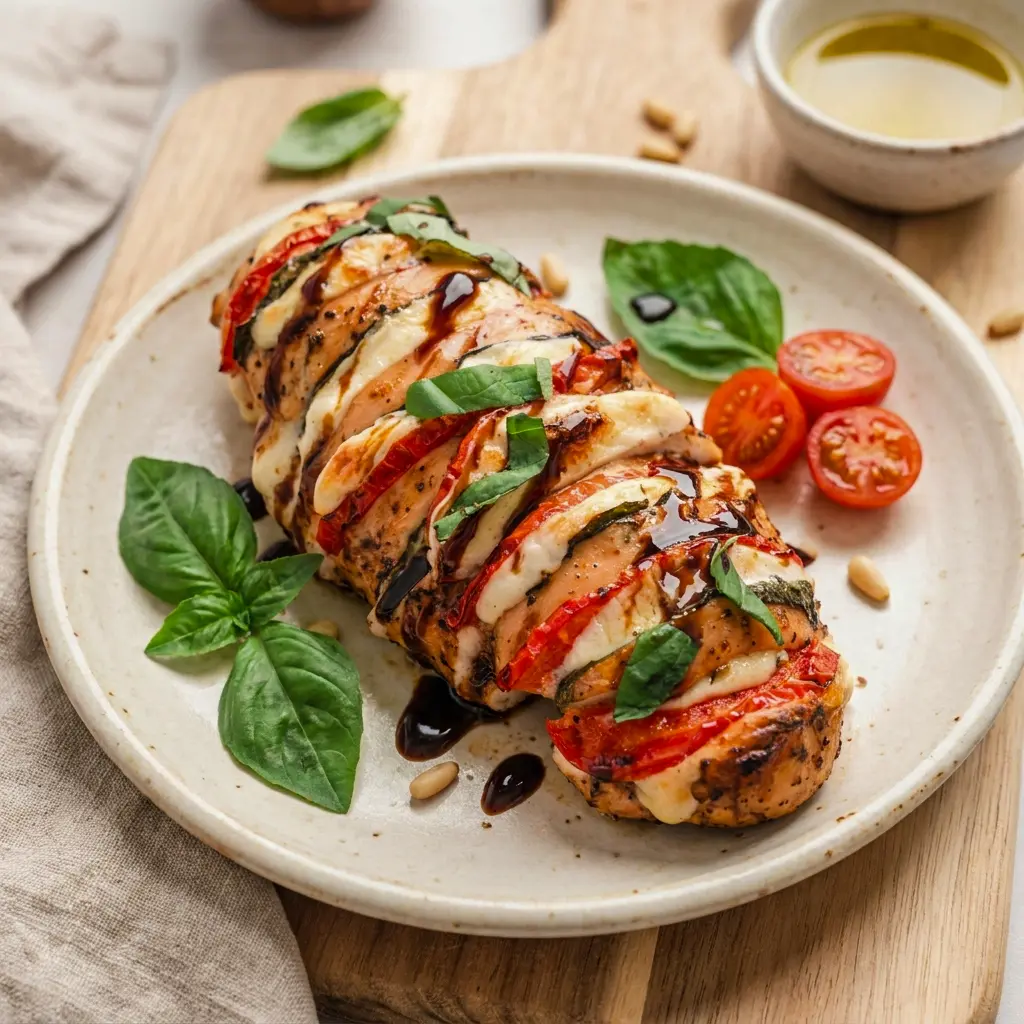 Caprese Stuffed Chicken is a simple yet elegant choice for Chicken Dishes Recipes with vibrant Italian-inspired flavor.