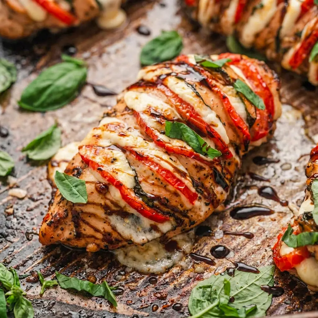 Caprese Stuffed Chicken is perfect for Al Fresco dining and Healthy Meal Prep with a bright, fresh, and comforting finish.