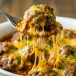 A comforting plate of Cheesy Mexican Meatballs served with rice and salsa, styled for easy Mexican Meatball Dinner Ideas.