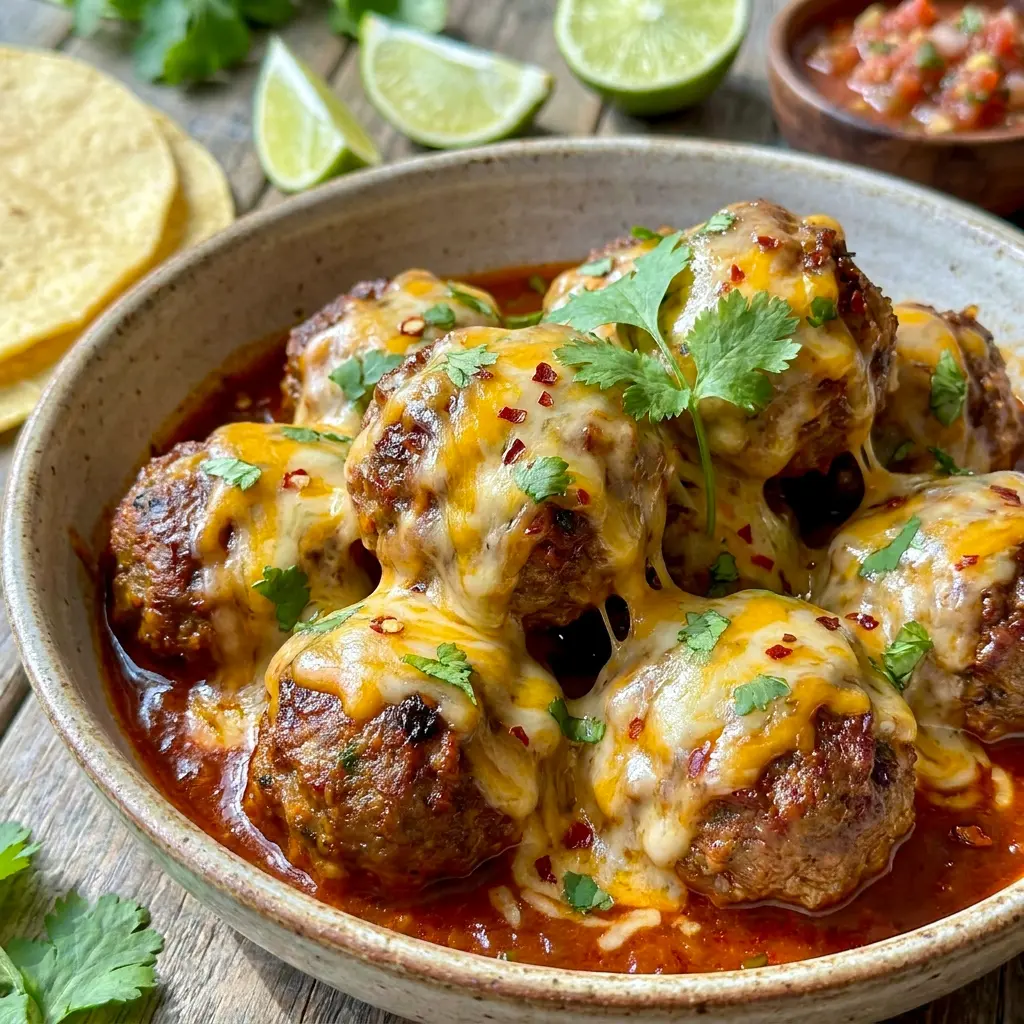 Cheesy Mexican Meatballs served as a cozy family meal, one of the best Meatball Ideas for busy nights.