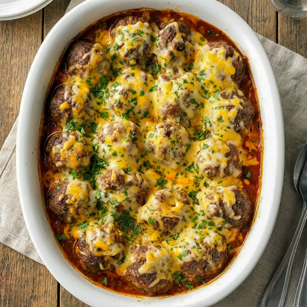 A saucy skillet of Cheesy Mexican Meatballs with bold spices, ideal for fans of Meatball Recipes Mexican.