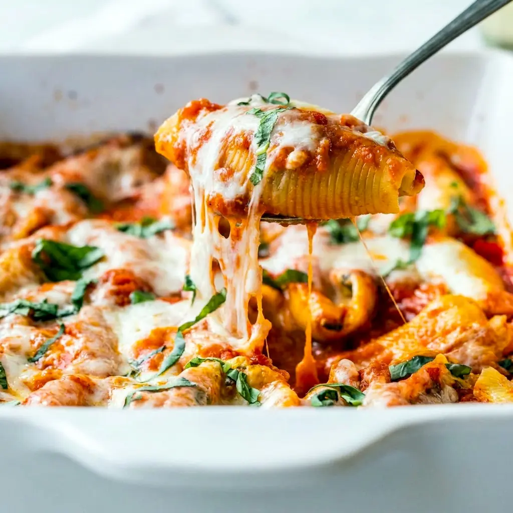 Stuffed Shells filled with spinach and cottage cheese, an easy pick for Low Calorie Recipes For Dinner.
