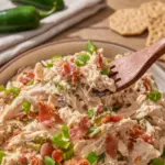 Jalapeño Popper Chicken Salad in a creamy lunch bowl with crispy bacon, perfect for Lunch Meal Prep.