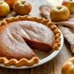 Apple Butter Pie served on a plate with a creamy slice, perfect for lovers of Delicious Pies.