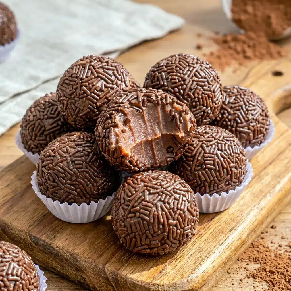 Chocolate Truffles arranged on a plate with cocoa dusting and a smooth finish, perfect for Easy Homemade Chocolate Treats.