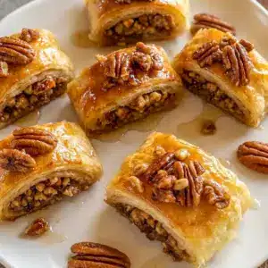 Pecan Pie Crescent Rolls baked golden and flaky for an easy Crescent Roll Recipes Dessert holiday treat.