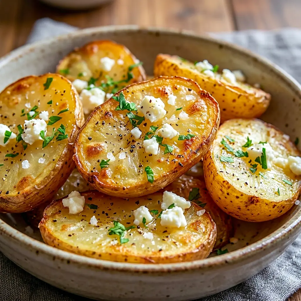 greek lemon potatoes with herbs and lemon for easy Greek Foods For Party spreads.