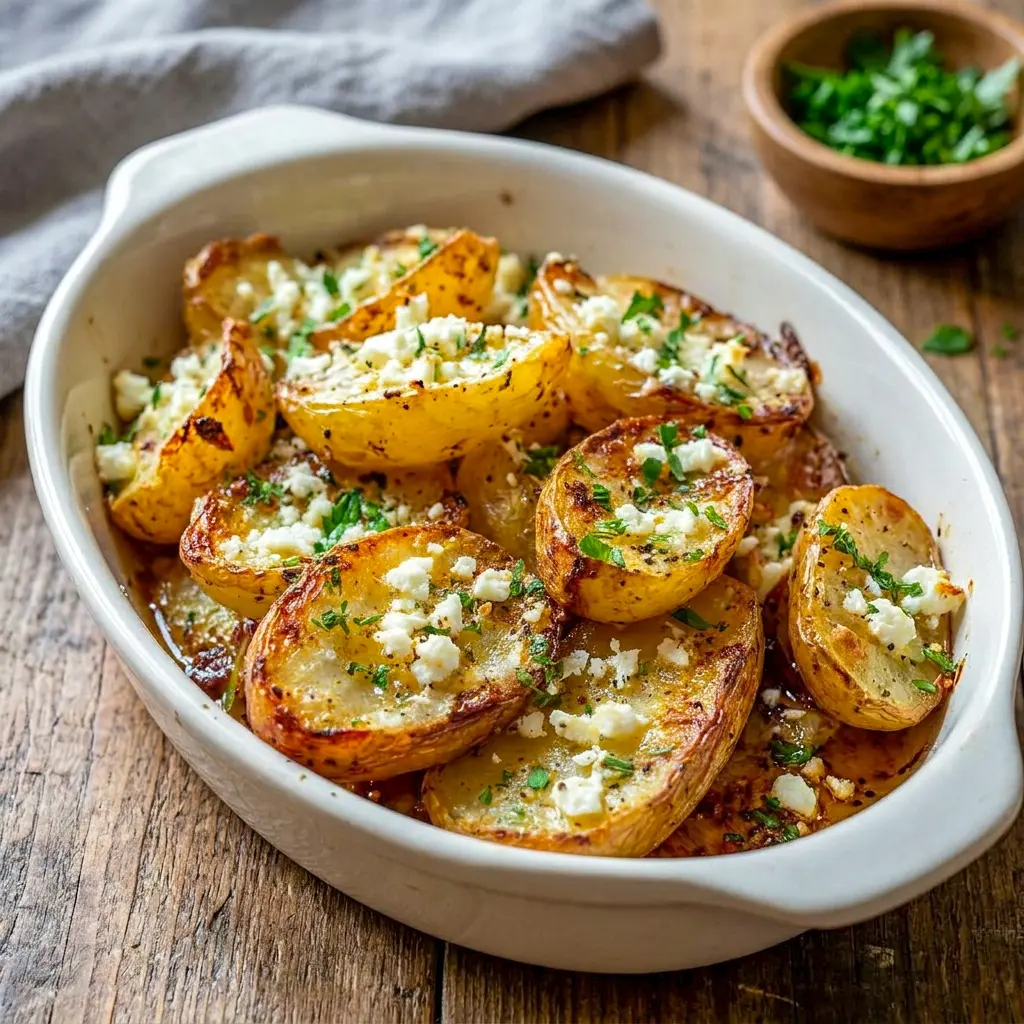 greek lemon potatoes with crispy edges and bright flavor for Meals To Share at dinner.