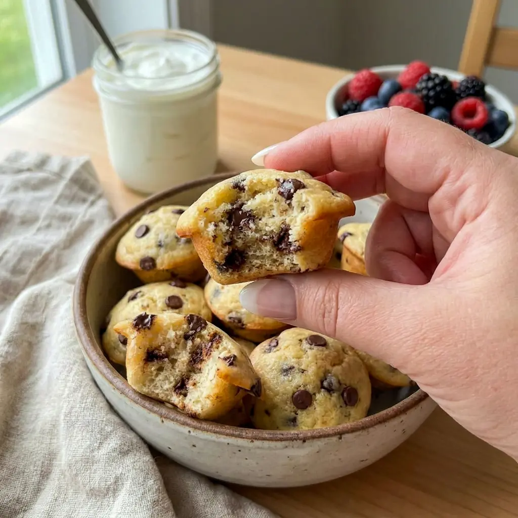 Greek Yogurt Mini Muffins displayed as kid-friendly treats made from Muffins Made With Greek Yogurt.