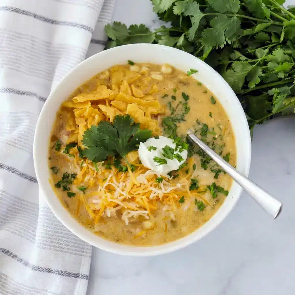 Quick Green Chile Chicken Enchilada Soup is a smart Quick Chicken Recipes For Lunch option for busy days.