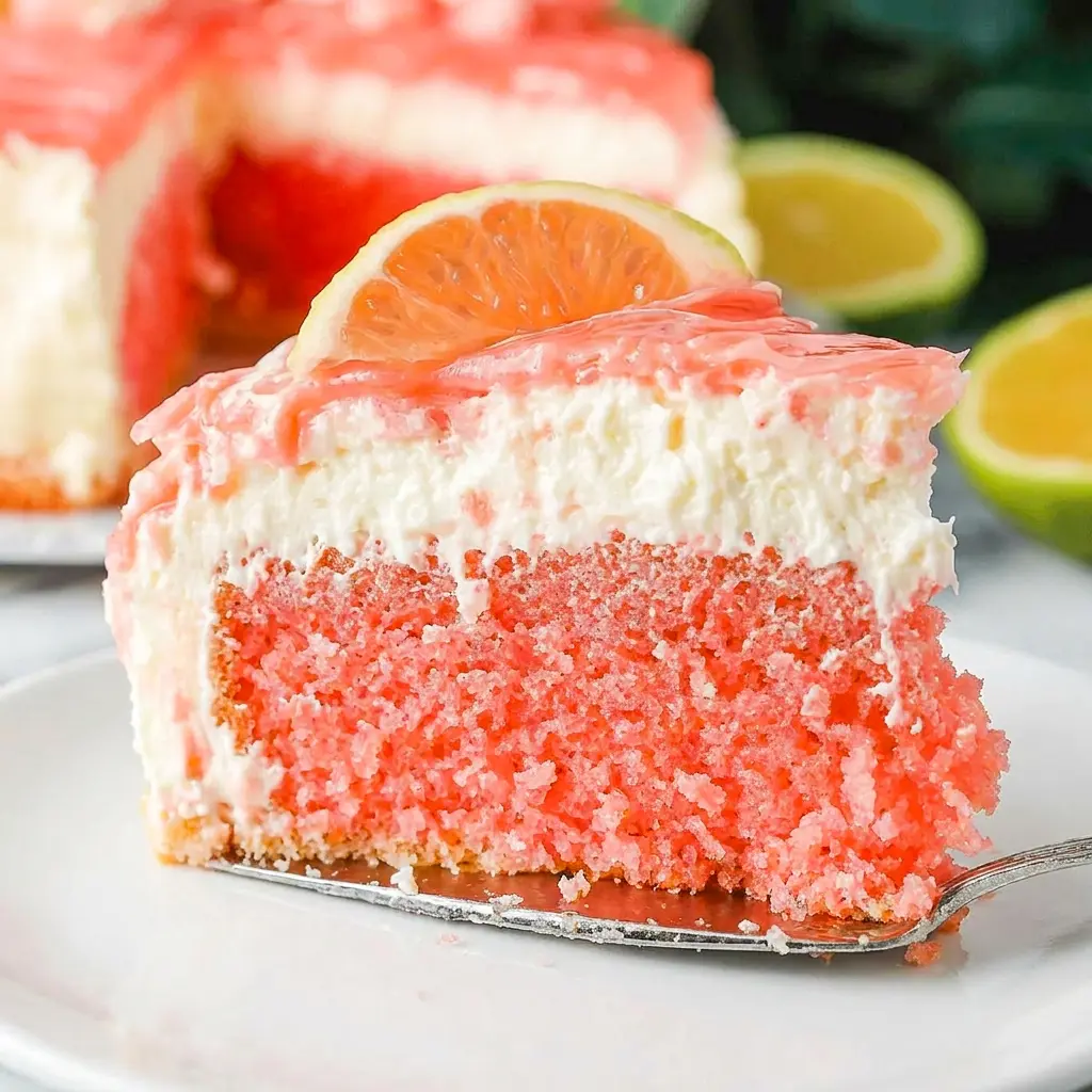 A platter of Hawaiian Guava Cake finished with sweet coconut flakes, made for Unique Dessert Ideas For Party and tropical dessert tables.