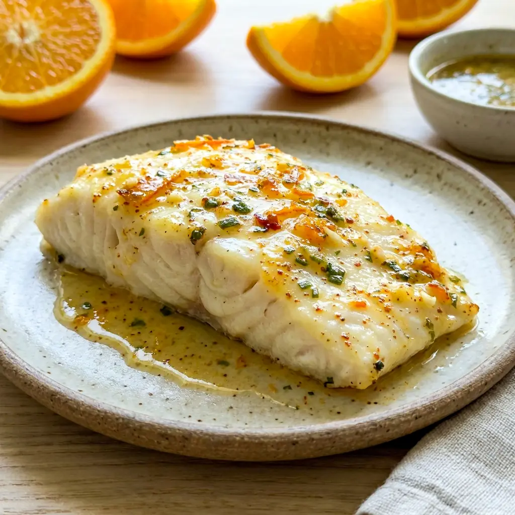 Juicy Orange Dijon Grilled Halibut sizzling on the grill, an easy 4 Ingredient Grilled Halibut style meal for summer.