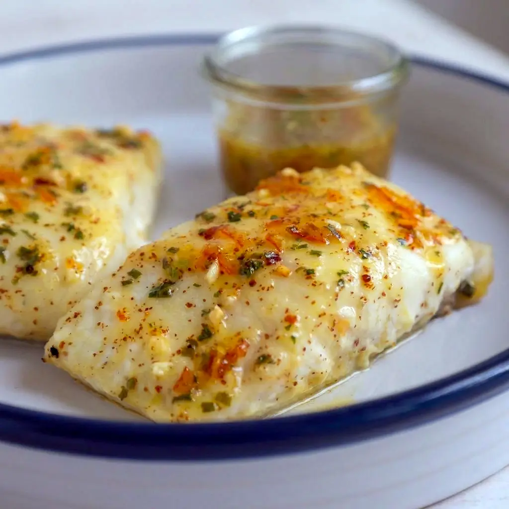 Tender Orange Dijon Grilled Halibut served with fresh sides, a delicious choice for Grilled Halibut Recipes Healthy fans.