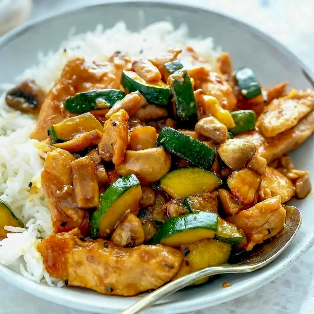 Panda Express Mushroom Chicken Copycat with seared chicken and mushrooms, finished with rich Panda Express Mushroom Chicken Sauce for takeout-style flavor.