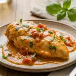 Slow Cooker Creamy Tomato Basil Chicken Breast is a cozy dinner idea for fans of Chicken And Tomato Crockpot Recipes, with juicy chicken and a rich creamy sauce.