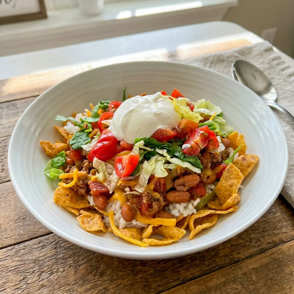 Slow Cooker Smothered Fritos Taco Bowls with bold Tex-Mex flavor and a crave-worthy finish that feels right for Bon Appétit food lovers.