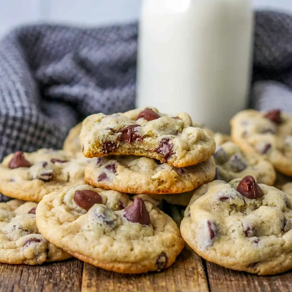 Freshly baked Greek Yogurt Chocolate Chip Cookies with melty chips, perfect for Yummy Yogurt Recipes lovers.