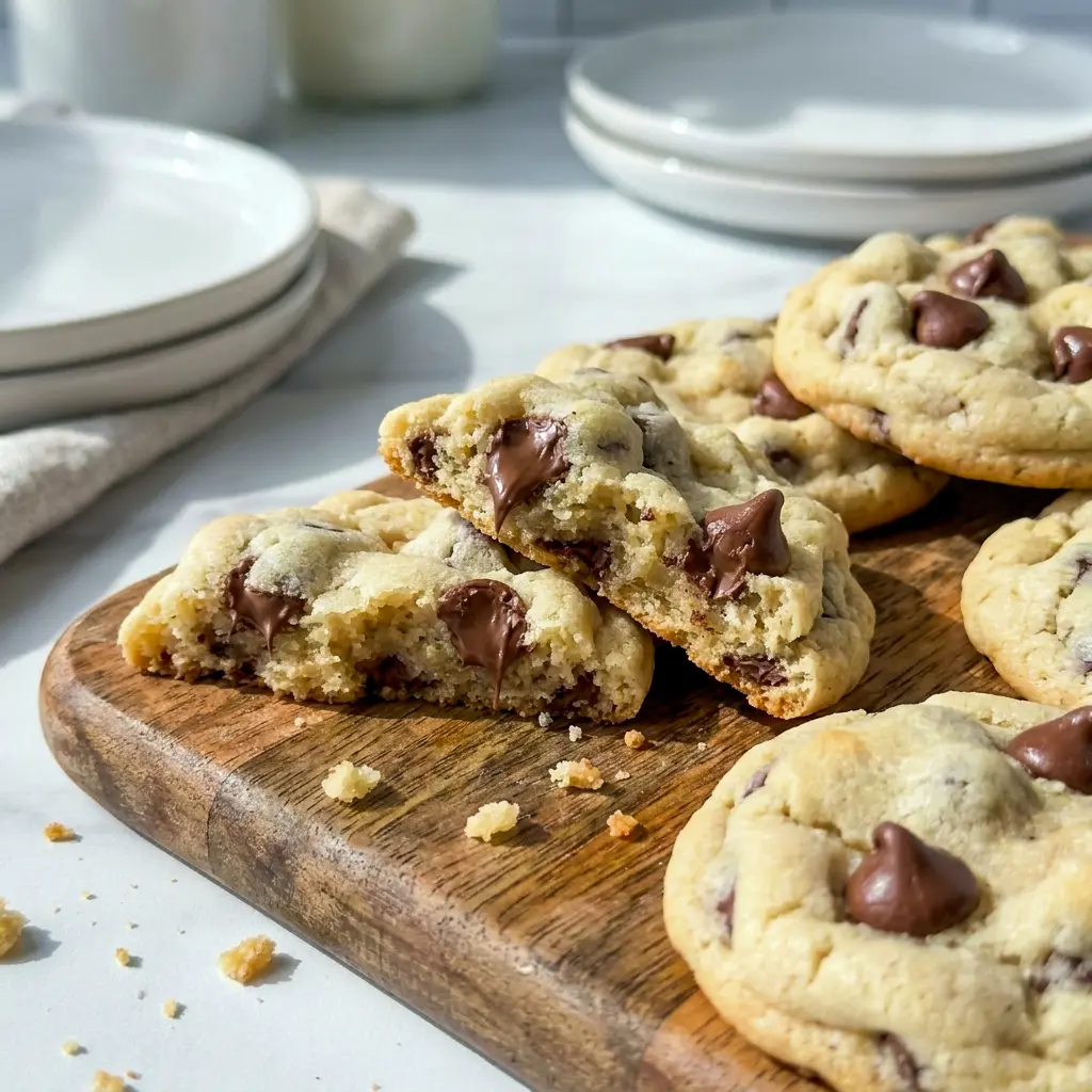 Soft Greek Yogurt Chocolate Chip Cookies on a cooling rack, a fun twist on Zero Point Cookies.