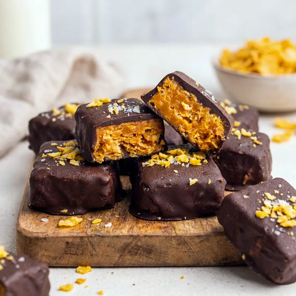 Healthy Homemade Butterfingers with crisp cereal texture, a delicious twist on Healthy Butterfinger Bars for dessert lovers.