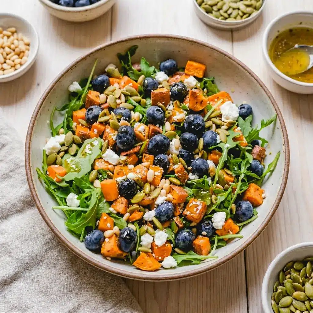 A fresh and vibrant Honey Sweet Potato Summer Salad served warm with creamy dressing and a cozy Summer Dinner Sweet Potato feel.