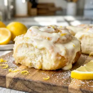Lemon Sweet Rolls baked golden and topped with icing, a fresh twist on Lemon Cinnamon Rolls Homemade for a bright brunch treat.