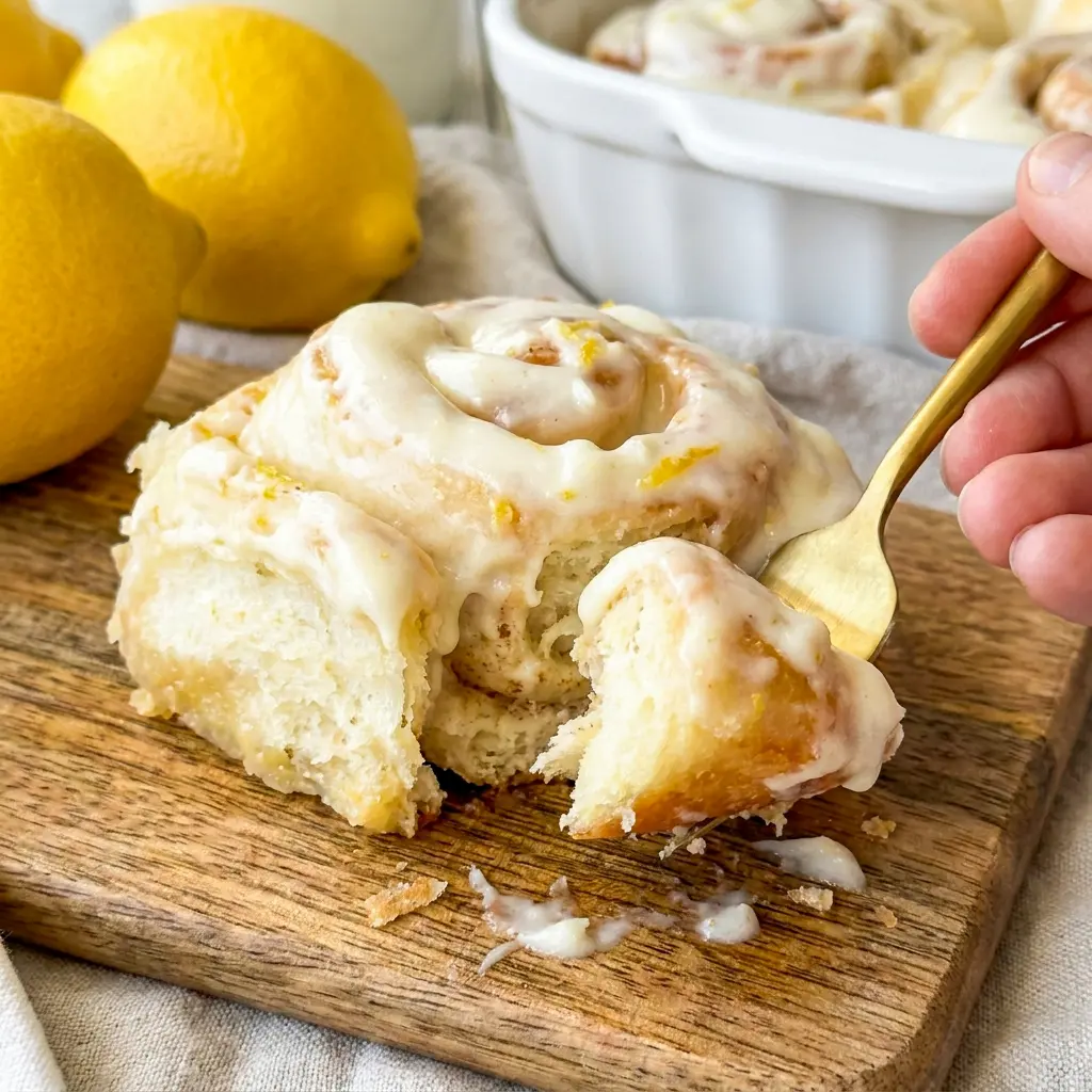 Warm Lemon Sweet Rolls drizzled with cream cheese icing, a simple guide for How To Make Lemon Cinnamon Rolls at home.