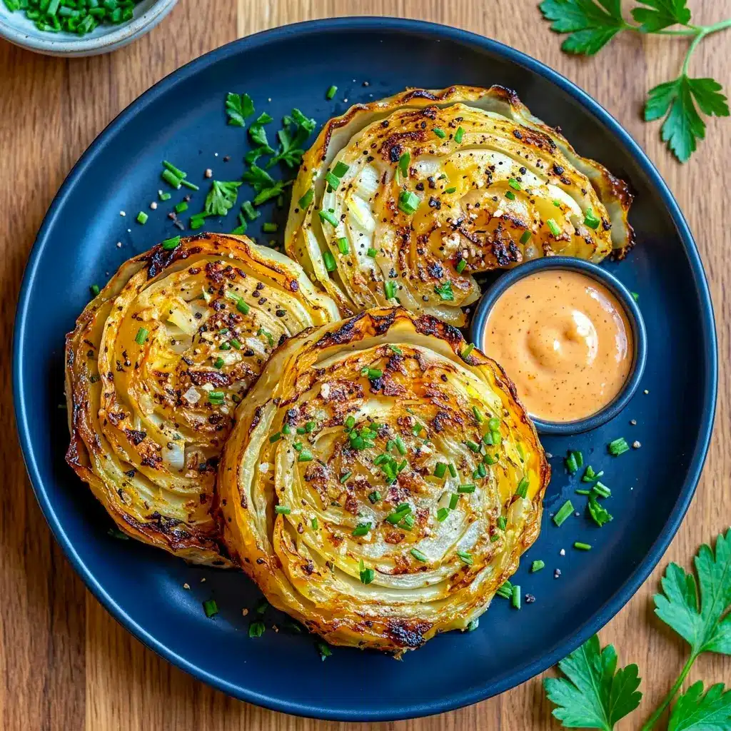 Oven Roasted Cabbage Steaks with smoky spices and crisp texture, a delicious pick for Roasted Vegetable Recipes and Veggie Side Dishes.