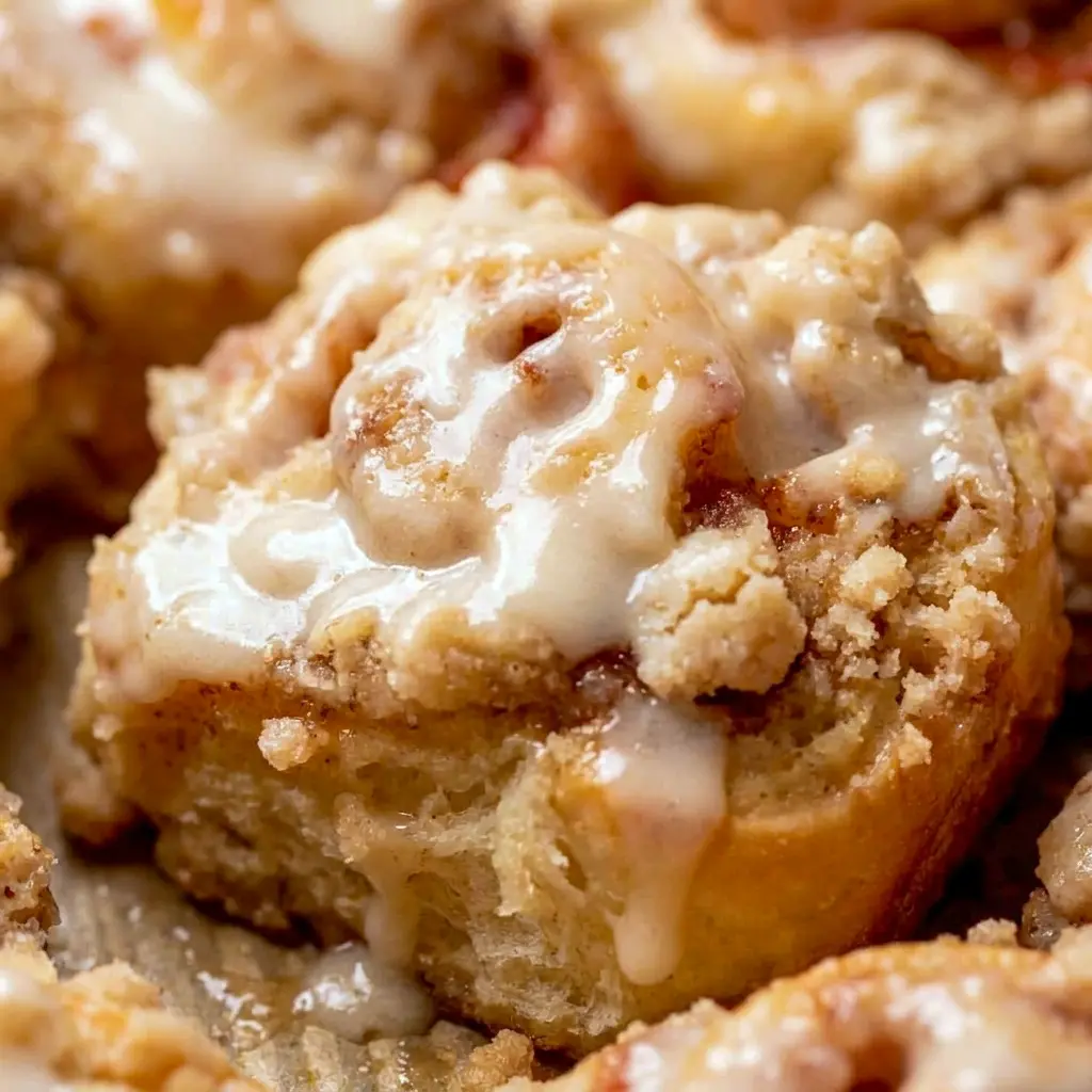 Golden Peach Cobbler Cinnamon Rolls served fresh from the pan, a perfect idea for Brunch Ideas Dessert and weekend baking.