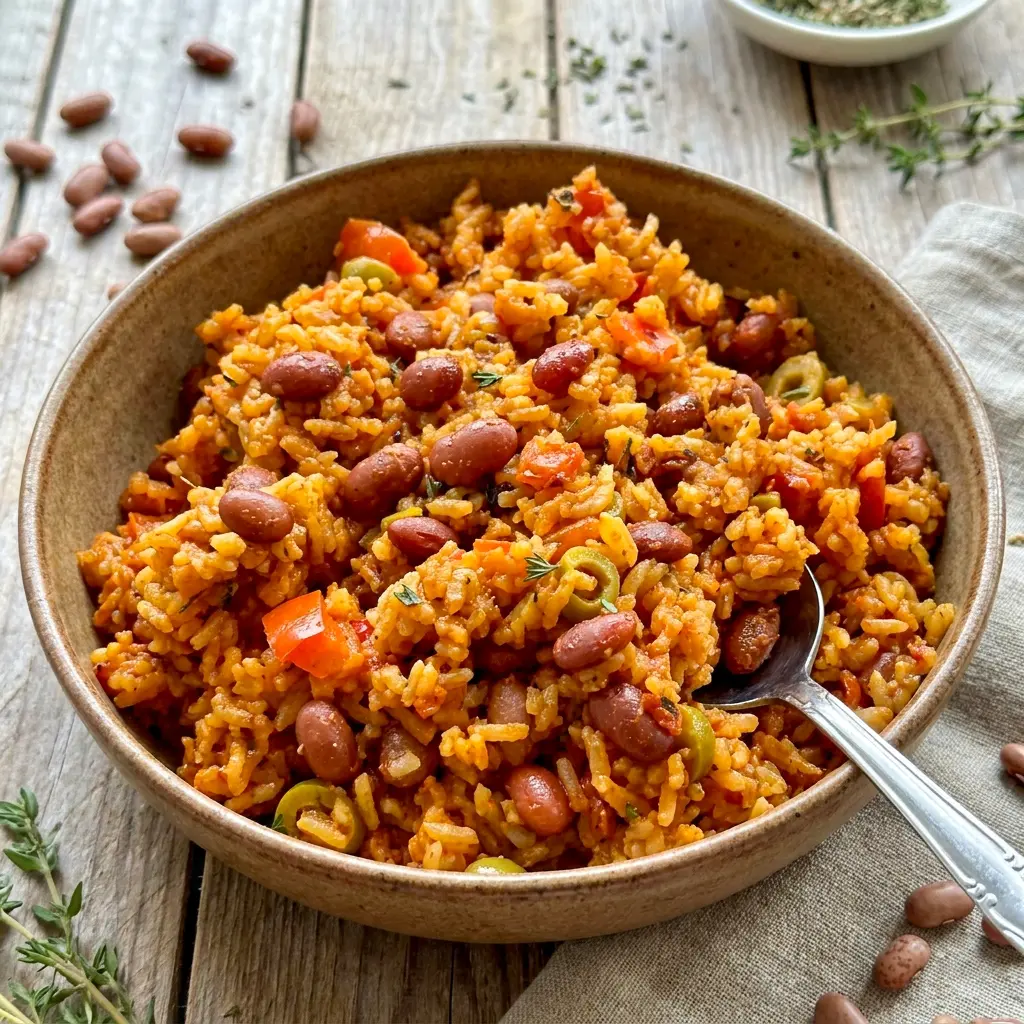 Spanish Rice And Beans in one pot, a simple Rice Dishes Recipe for busy nights.