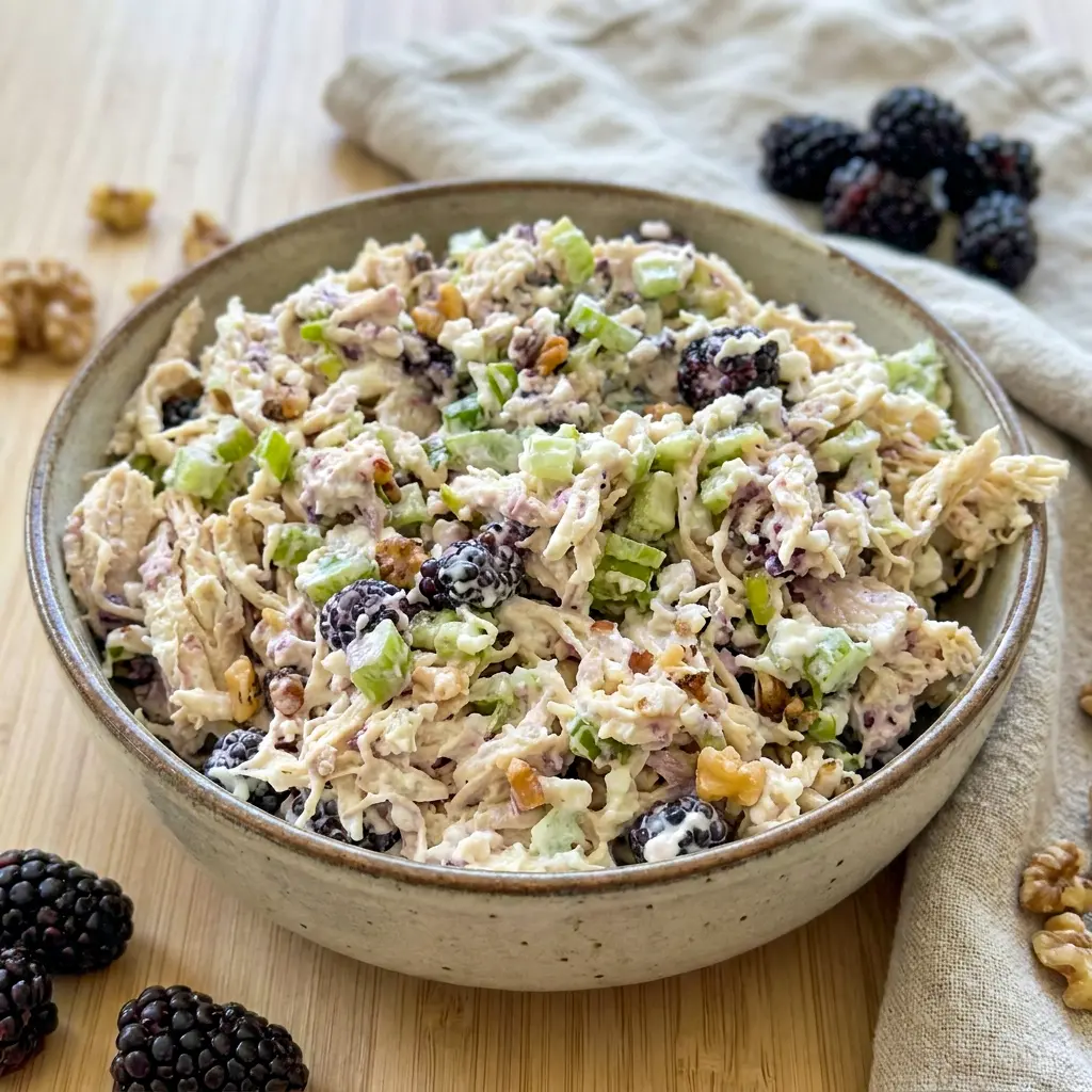 Packed with protein and flavor, Blackberry Cottage Cheese Chicken Salad is one of the best Lunch On The Go Ideas To Work for a quick low-carb meal.
