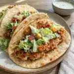 Bold and crispy, Chicken Caesar Smash Tacos bring Caesar Salad flavor to an easy weeknight meal with juicy chicken and crunchy toppings.