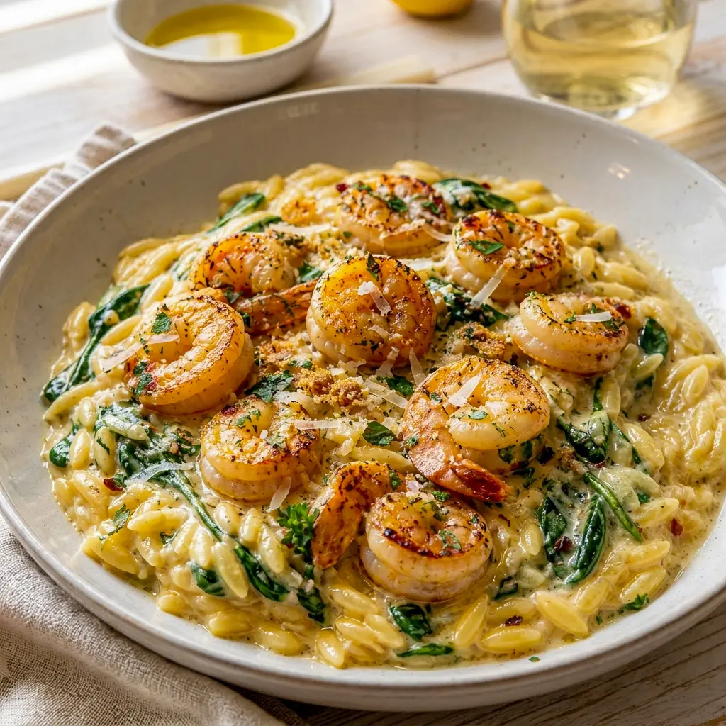 Creamy Shrimp Orzo is a delicious pick for Recipes With Shrimp when you want something quick and comforting.