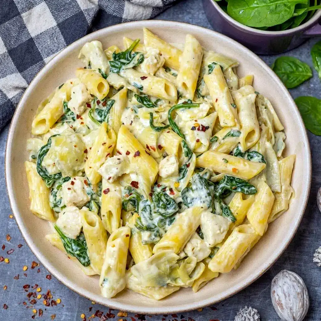 Spinach Artichoke Pasta is one of the most comforting Artichoke Spinach Pasta Recipes, delivering a creamy, flavorful meal that's ready in just 25 minutes.