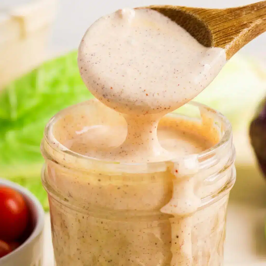 Taco Salad Dressing served in a small bowl beside a fresh salad, featuring a bold Taco Salad Seasoning Recipe vibe with crisp toppings.