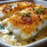 A golden pan of Crispy Baked Cod makes one of the best Tasty Cod Fish Recipes for an easy dinner.