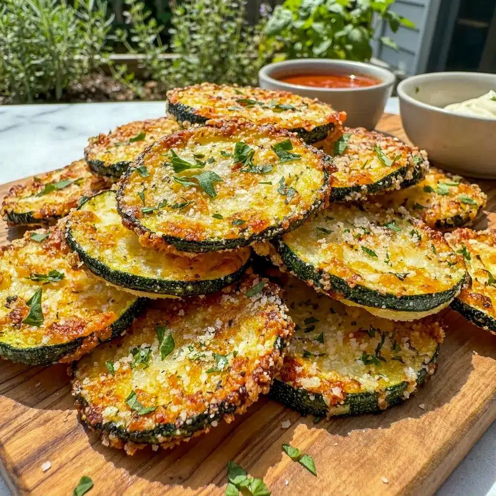 A close-up of Crispy Baked Parmesan Zucchini with melted parmesan and crisp edges, perfect for Roasted Vegetable Recipes and weeknight meals.