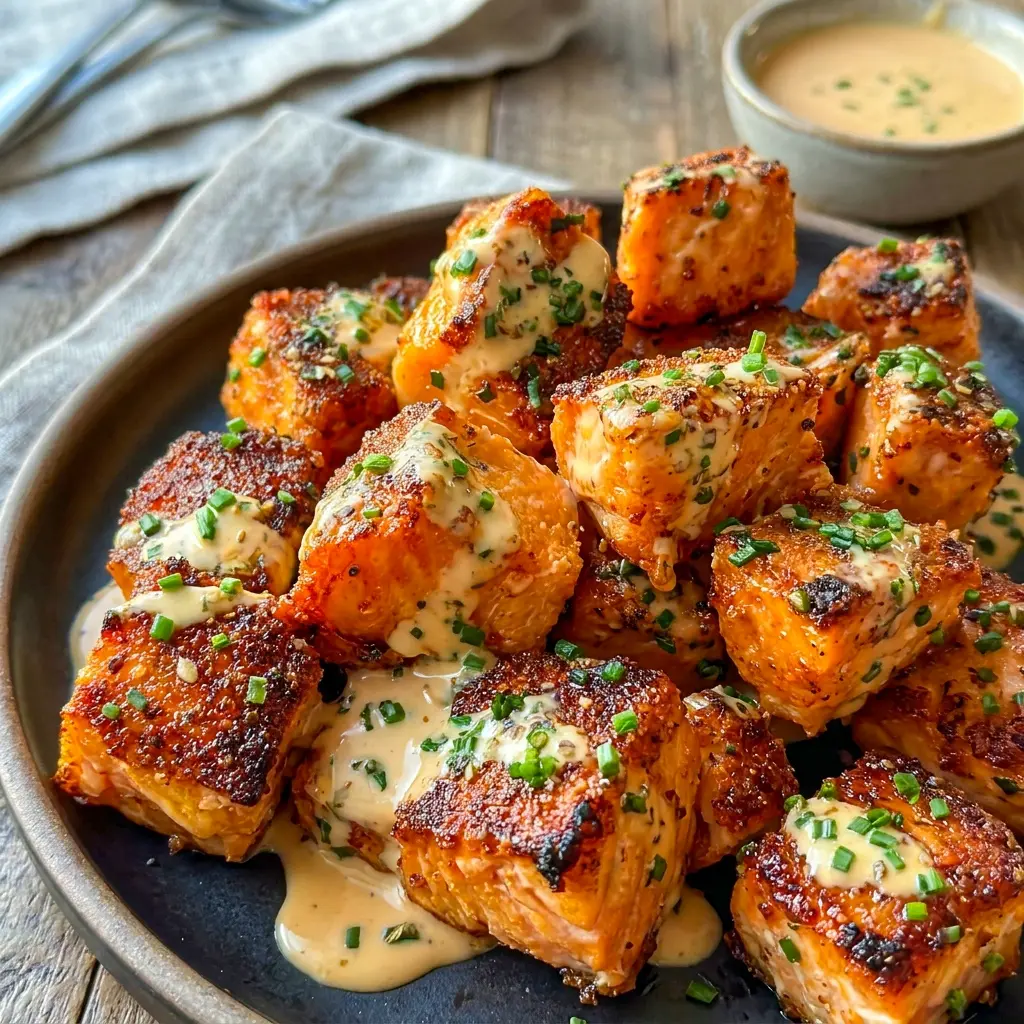 A bowl of Crispy Bang Bang Salmon Bites brings a fresh spin to Crispy Salmon Bites Bowl dinners.