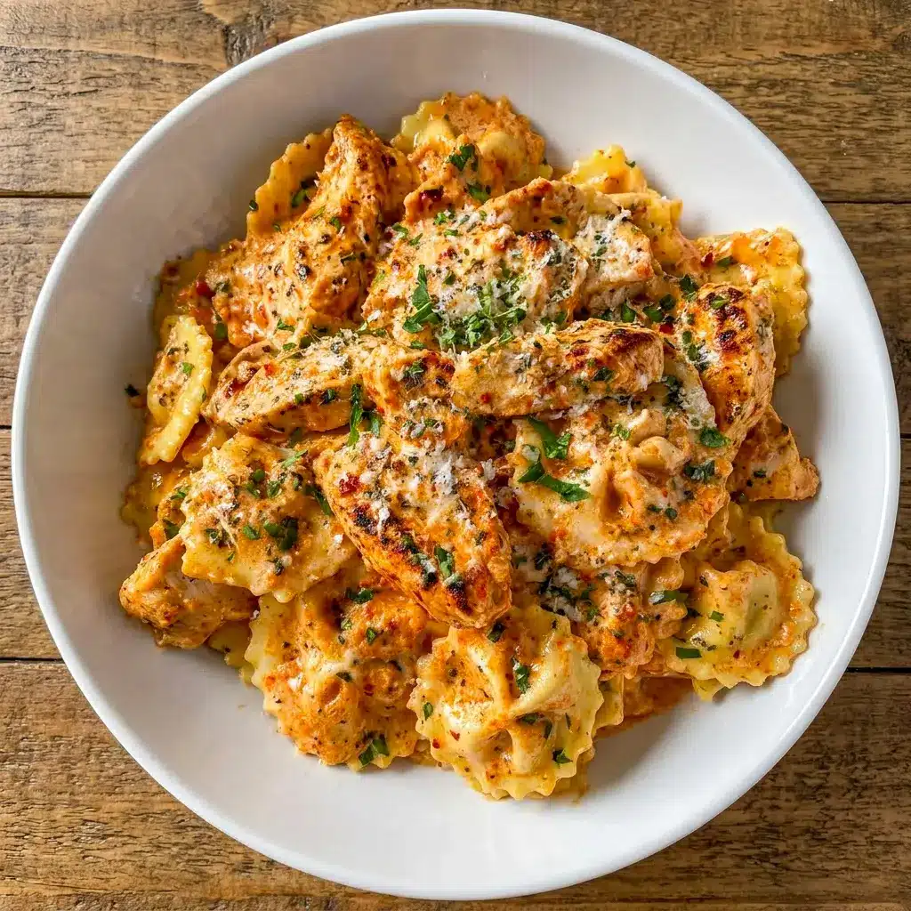Hearty Crockpot Million Dollar Ravioli with chicken and ravioli, a great choice for Realistic Dinner Ideas on busy nights.
