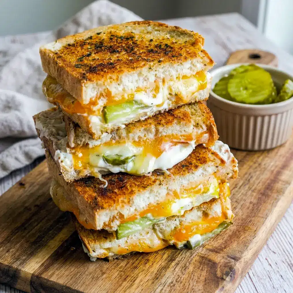The Dill Pickle Grilled Cheese Sandwich is stacked with creamy filling and pickles, giving serious Cream Cheese Sandwich comfort with a crunchy finish.