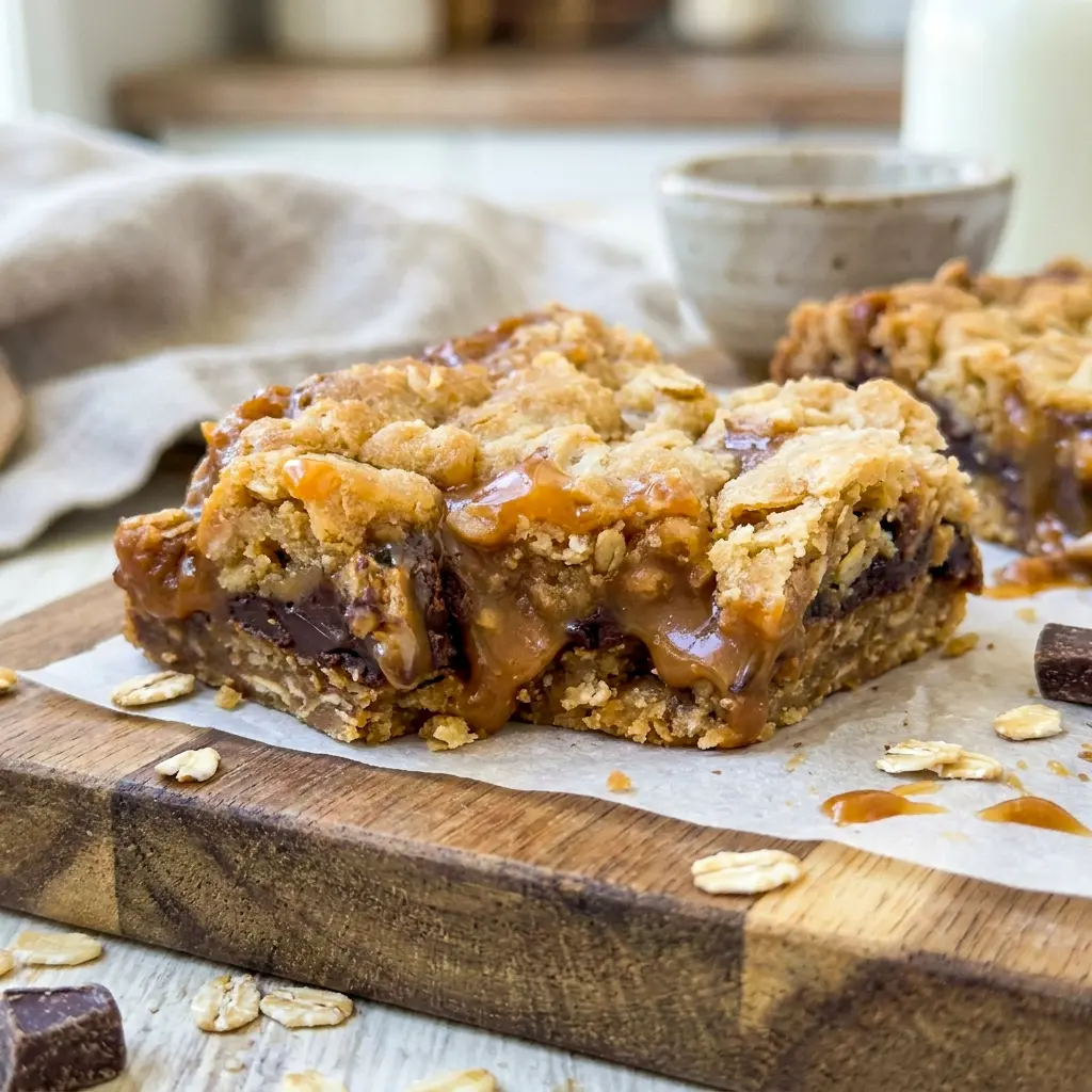 Sweet and gooey Easy Carmelitas are the kind of Gooey Salted Caramel Chocolate Chip Cookie Bars that disappear fast.